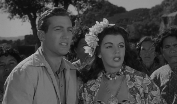 John Hart et Claire James dans le serial américain Jack Armstrong (1947) de Wallace Fox