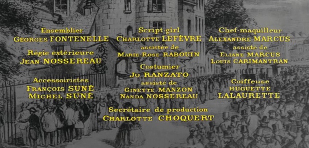 Générique du film Les mystères de Paris (1962) d'André Hunebelle