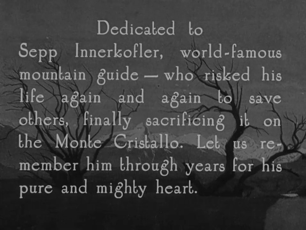 Générique du film muet américain Blind husbands (La loi des montagnes, 1919) d'Erich von Stroheim