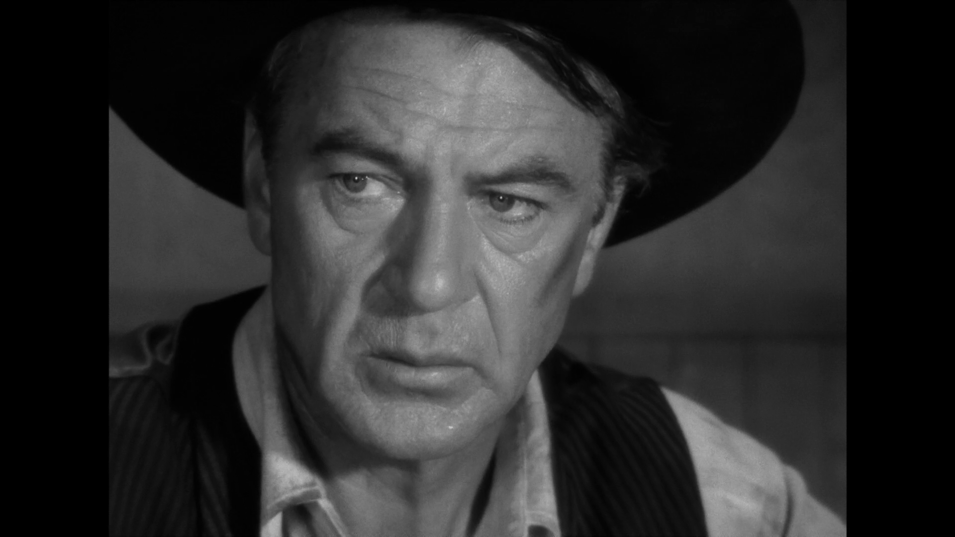 Gary Cooper dans le western High noon (Le train sifflera trois fois, 1952) de Fred Zinnemann